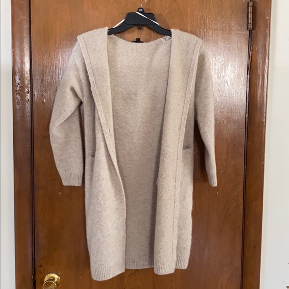 Oversized hooded sweater cardigan